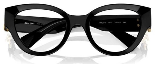 Black Miu Miu cat-eye optical frame